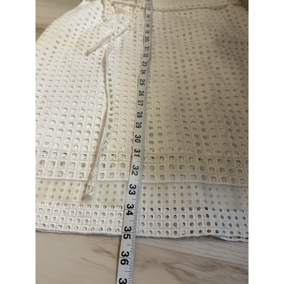 Elie Tahari Women's Dart Neck Aline Dress Size 8 White Sleeveless - Picture 8 of 10